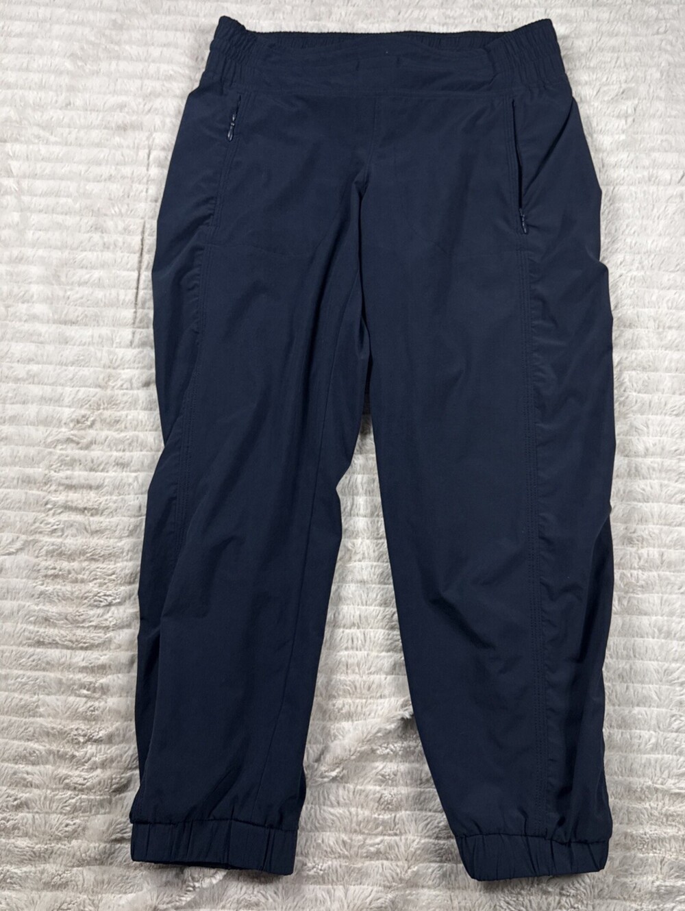 Athleta Womens Blue No Drawstring Waist Pockets‎ Tapered Leg Capri Pants Size 0